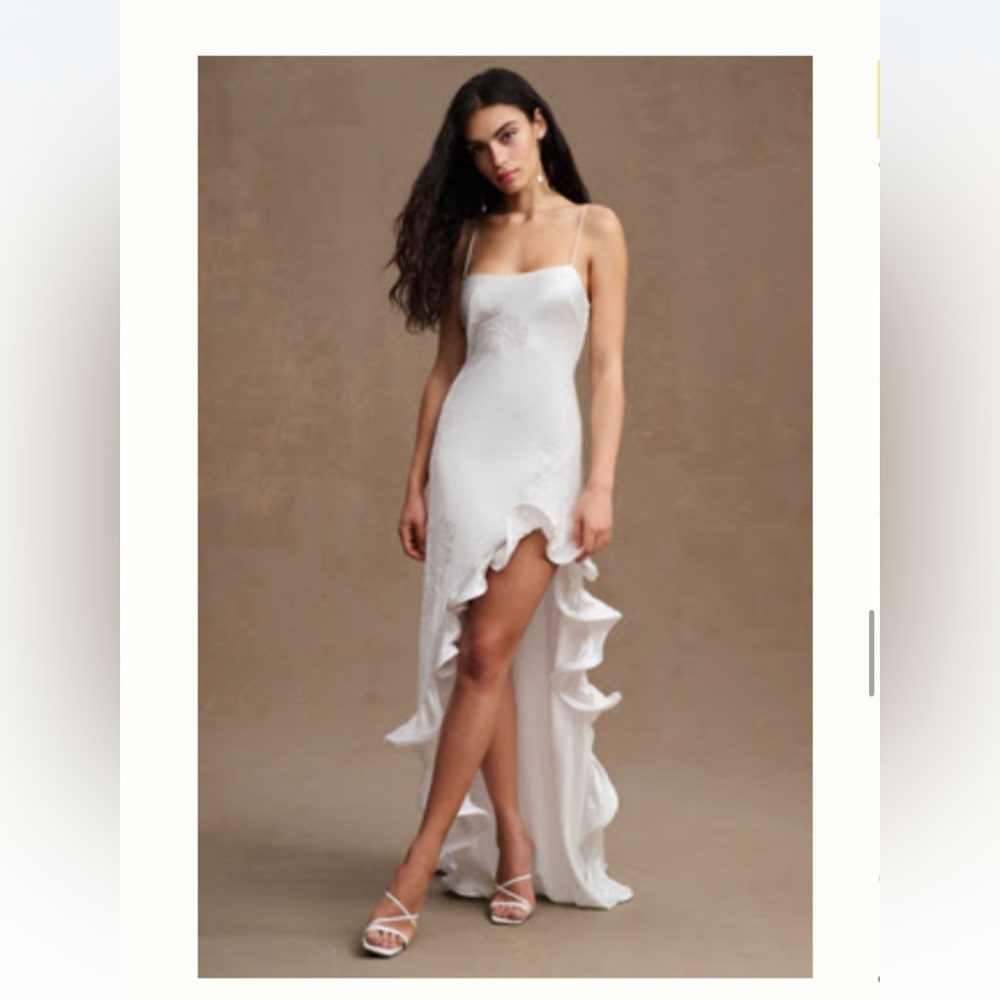 Ronny Kobo Collection White High Low Dress